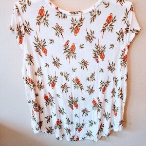 EUC Emaline Woman Tropical Bird Rayon/Sapndex 2x top